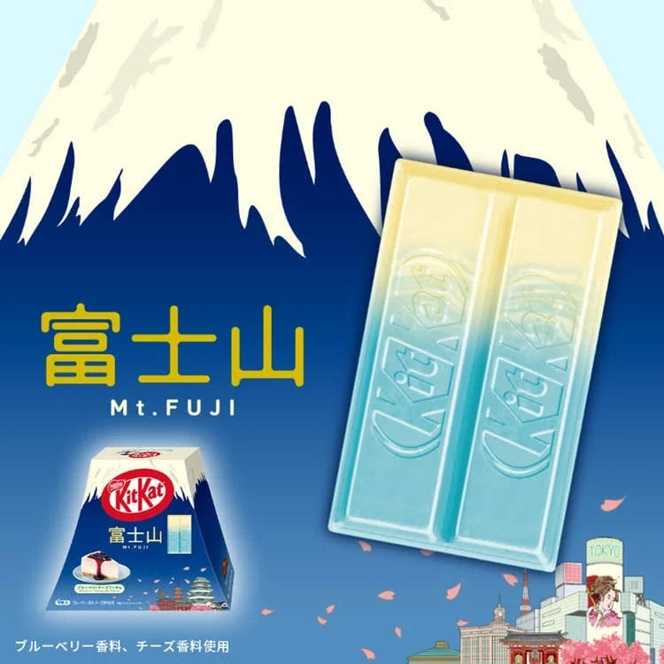 Nestle Japan KitKat Blueberry Cheesecake Flavor Mount Fuji Pack 9 Pieces | Made in Japan