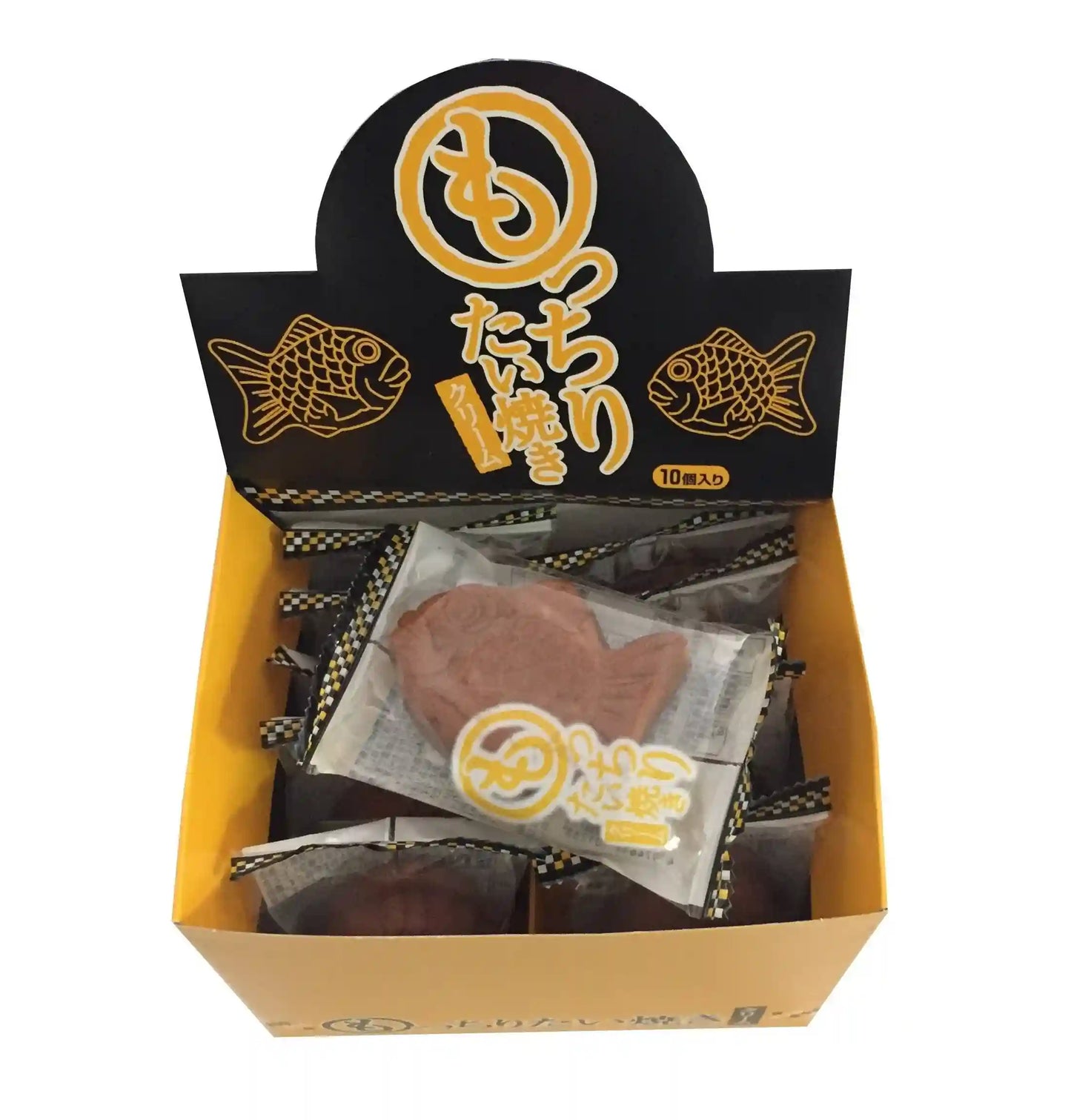 Tada Seika Taiyaki Custard Cream Filled Waffle Snack 10 Pieces
