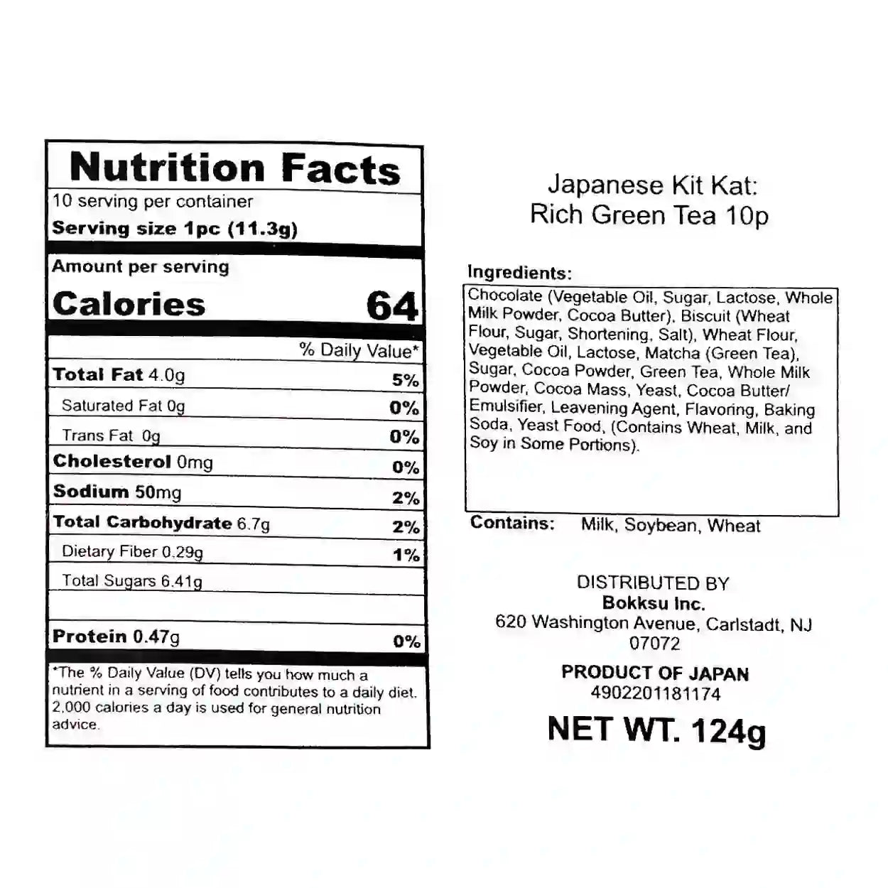Nestlé KitKat Mini Chocolates Sweet Matcha | 10 Kitkats Inside | Made in Japan
